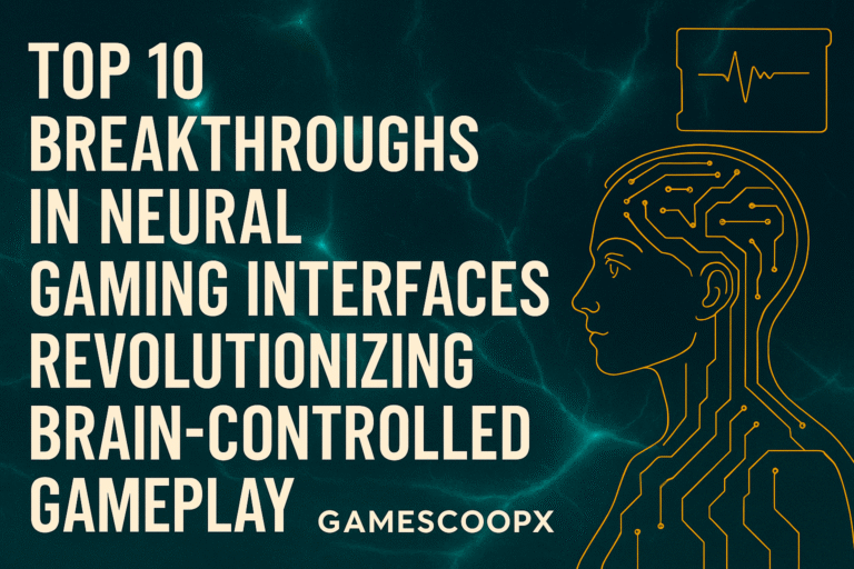 Neural gaming interfaces thumbnail with glowing 7D background, brainwave circuit overlays, and center-aligned futuristic typography in 16:9 format.”