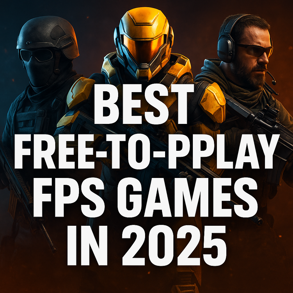: Three FPS soldiers with weapons on fiery background – Best Free-to-Play FPS Games 2025 thumbnail